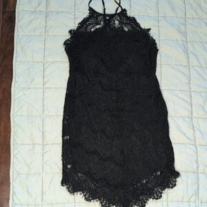 Free People Black Lace Dress